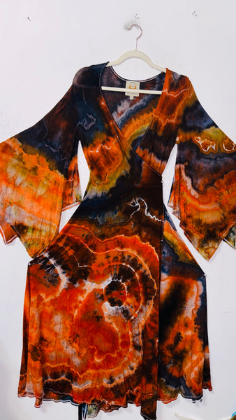 Large/XL ( could fit 2xl) High Vibration Wrap Maxi Dress (56")