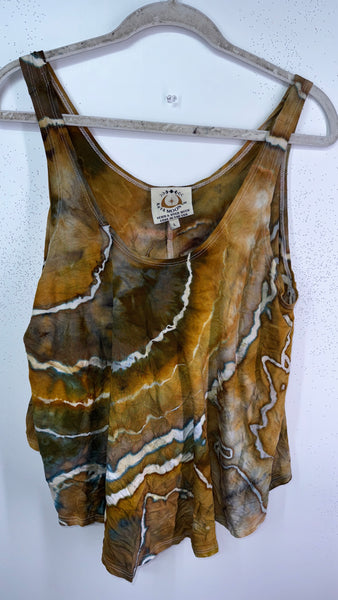 Large in the flow tank top (could fit xl too)