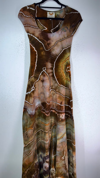 Small Grounded Cap Sleeve Slit Dress discounted please read
