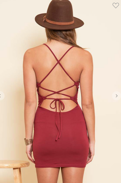 Small Lunar Lace up back Mini (it's like a short eclipse!)