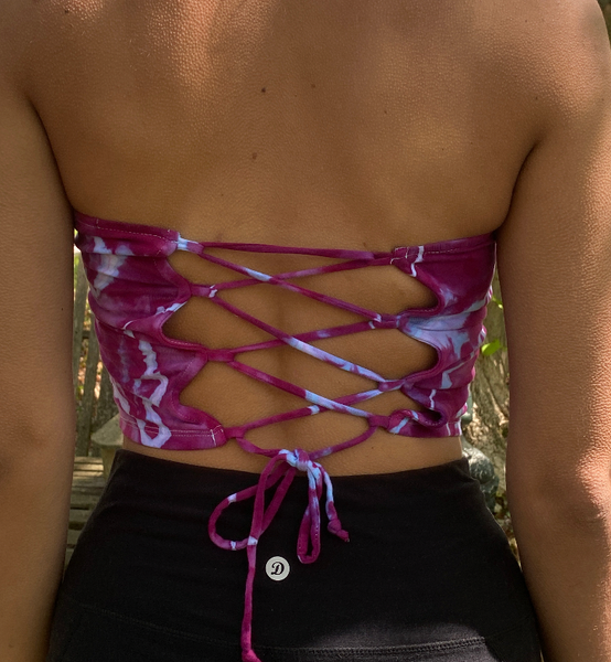 Small lace up tube top