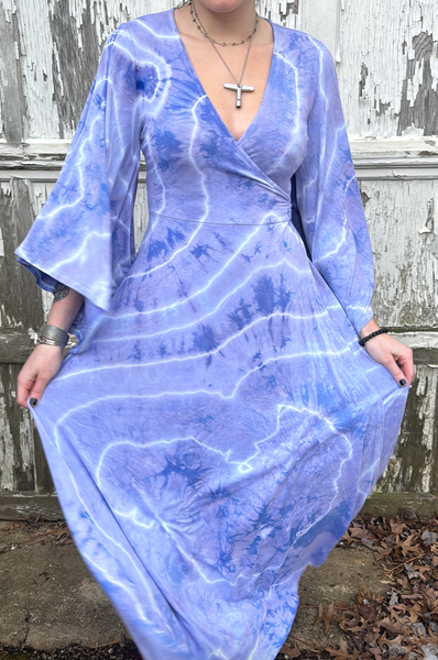 Large/XL ( could fit 2xl) High Vibration Wrap Maxi Dress (52")