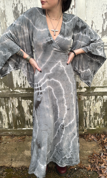 Small/Medium ( could fit large) High Vibration Wrap Maxi Dress (shorter version approx 52" long)