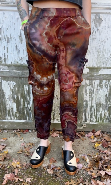 Large Silk Cargo Pants great for shorter girls !