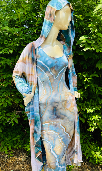 Large/XL  (would fit XL) goddess Robe with hood & POCKETS