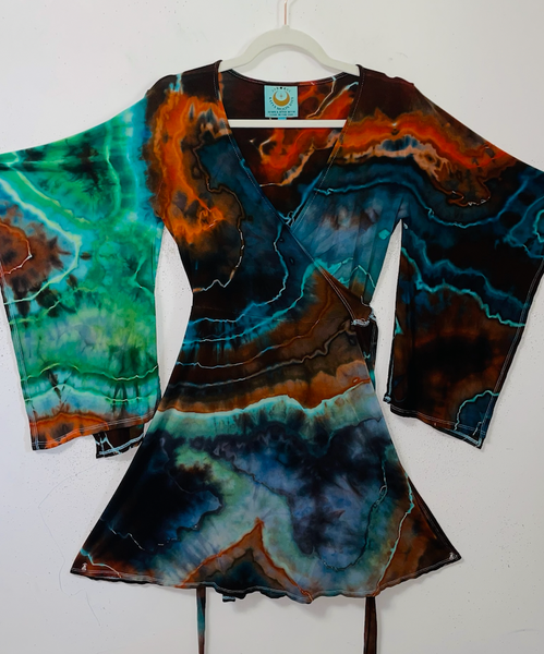 Large/XL ( could fit 2xl) High Vibration Wrap conservative MINI Dress 36"