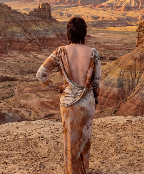 Small Vortex Backless Maxi