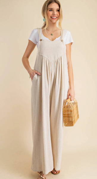 Medium Linen Pocket Overalls